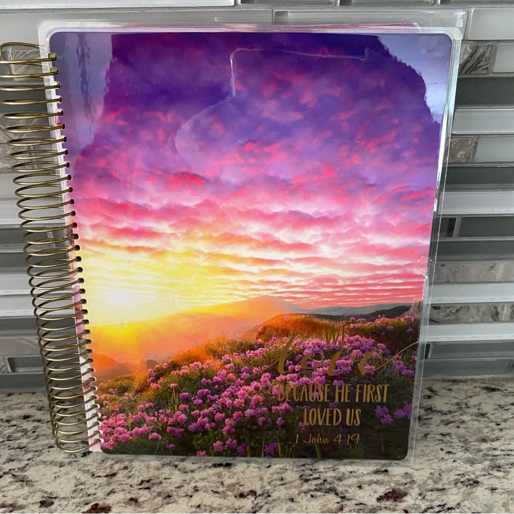 Paperhouse life planner undated 1 John 4:19 spiral bound biblical stickers